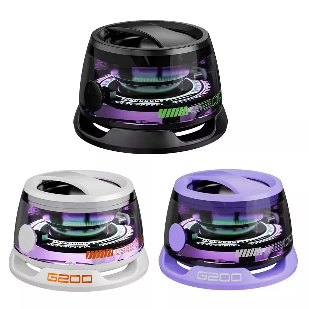 Mini Portable Bluetooth Speaker G200 RGB Color Light Magnetic Speaker BT5.3 Small Sound Box Phone Holder Wireless Loudspeaker