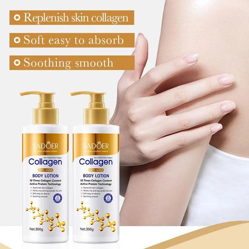 Collagen Milk Bleaching Face Body Cream Whitening Skin Moisturizing Lotion Lightening Care