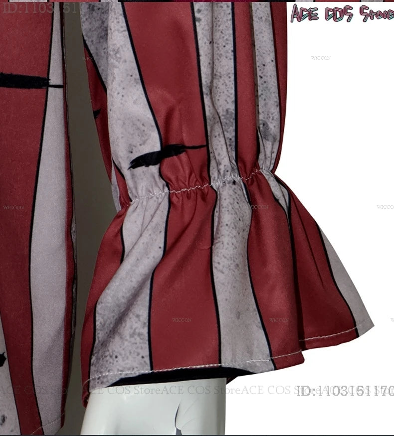 Halloween Horror Scary Clown Nightmere Party Creepy Killer Clown Cosplay Costume Red Wig Party Carnival Women Masquerade Outfit