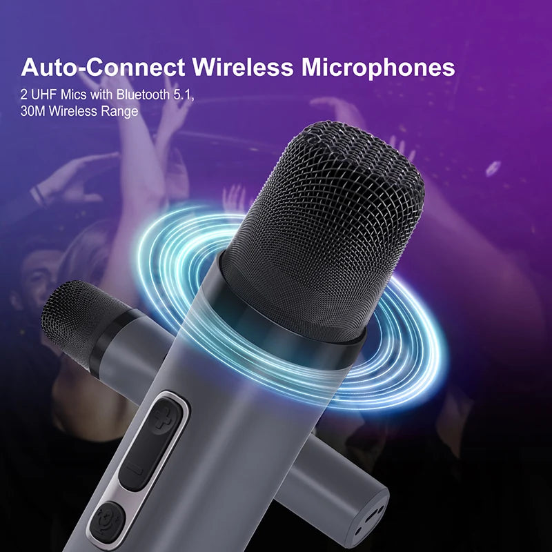 Altavoz Bluetooth portátil, subwoofer estéreo de 360 grados, resistente al agua IPX7, con iluminación, compatible con TF, TWS, inalámbrico, 40 W, para exteriores.