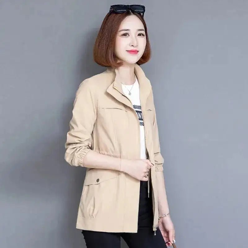 2023 New Spring Women's Jackets Causal Windbreaker Famale Thin Basic Coat Lightweight Jacket Outwear Women Clothing - Lootquake