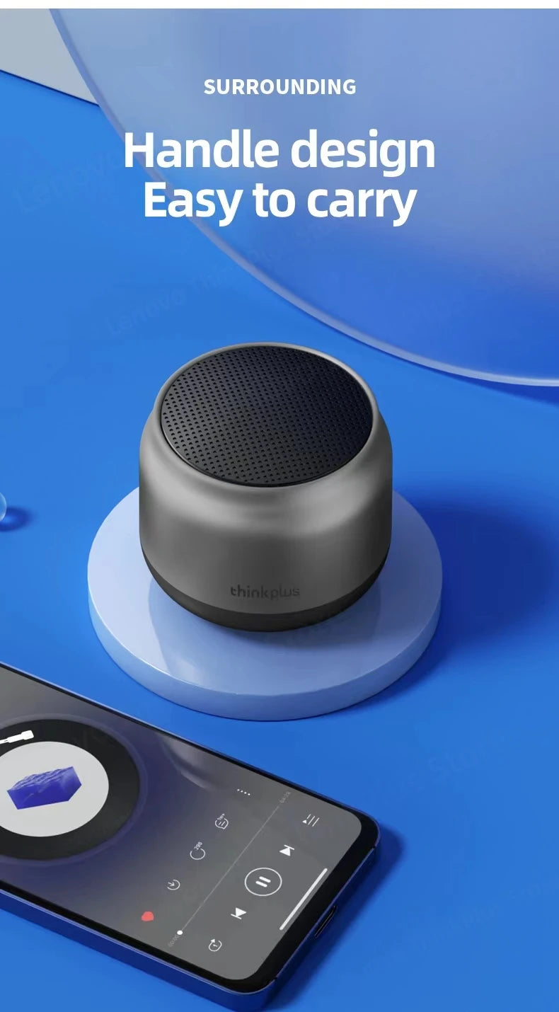 Altavoz portátil inalámbrico Bluetooth Lenovo K30, resistente al agua, con USB, para exteriores, con sonido envolvente y graves.