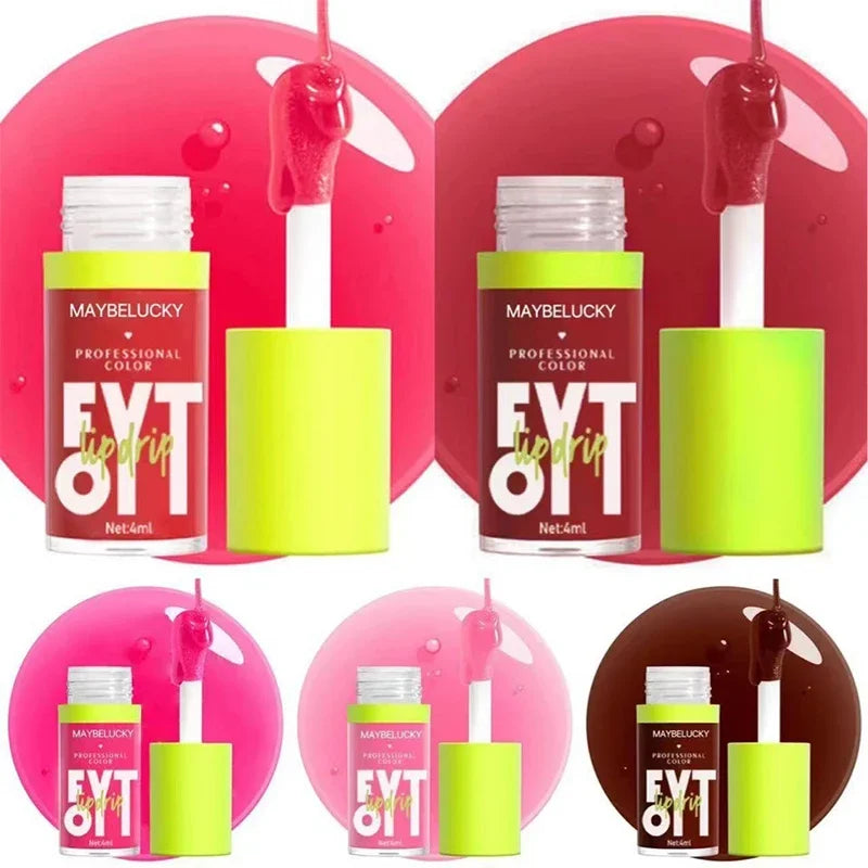 Brillo labial con brillo, voluminizador de labios, maquillaje hidratante, lápiz labial líquido nutritivo, transparente, cereza, mineral, antiadherente, aceite labial.