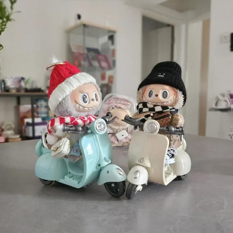 Labubu Accessories Labubu Have A Seat Toy Labubu Scooter with LED Lights & Music Cute Desk Decor for Labubu Doll Collectors