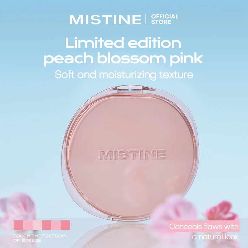 Crema hidratante en polvo Mistine Foundation Air Cushion con acabado natural y húmedo para pieles mixtas (13 g, 1 unidad)