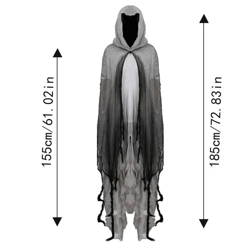 Halloween Cape Unisex Halloween Ghost Dementors Cosplay Costume Horror Dress Up Cape Halloween Horror Costume Cloaks Props