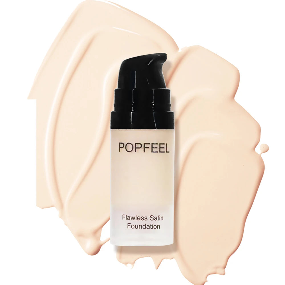 Base de maquillaje de larga duración POPFEEL Soft Focus: acabado transparente, cobertura modulable y efecto piel desnuda natural | Maquillaje impecable