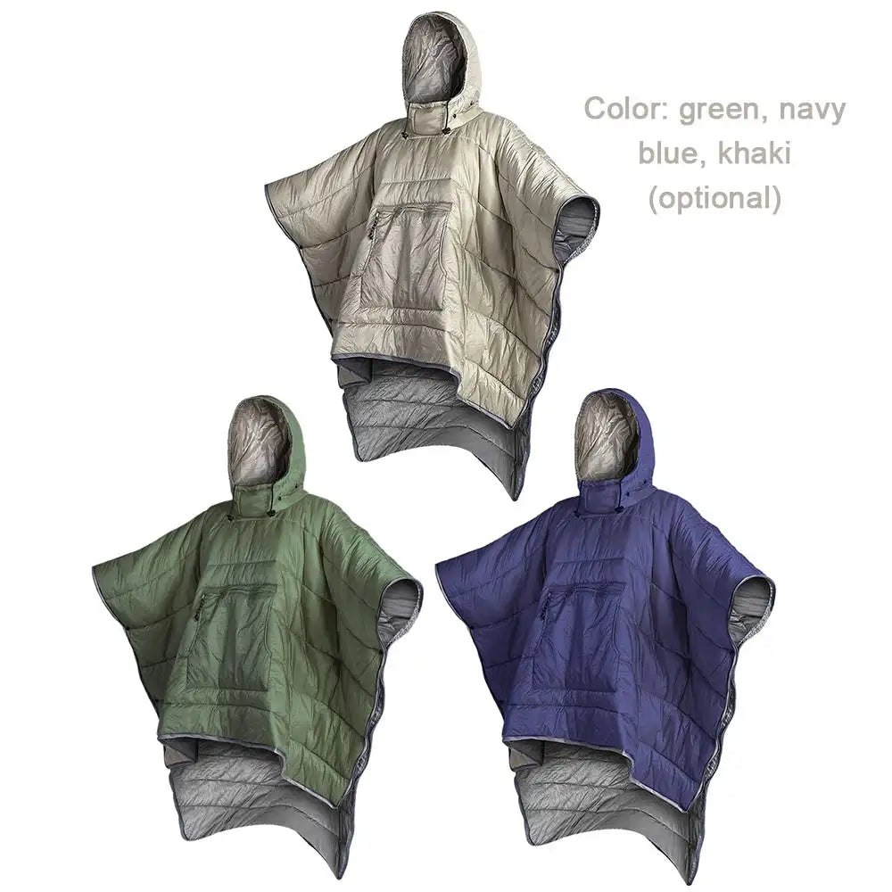 Outdoor Wearable Cloak Sleeping Bag Portable Warming Sleeping Bag Light-weight Cotton Sleeping Bag for Winter Camping Travel - Lootquake