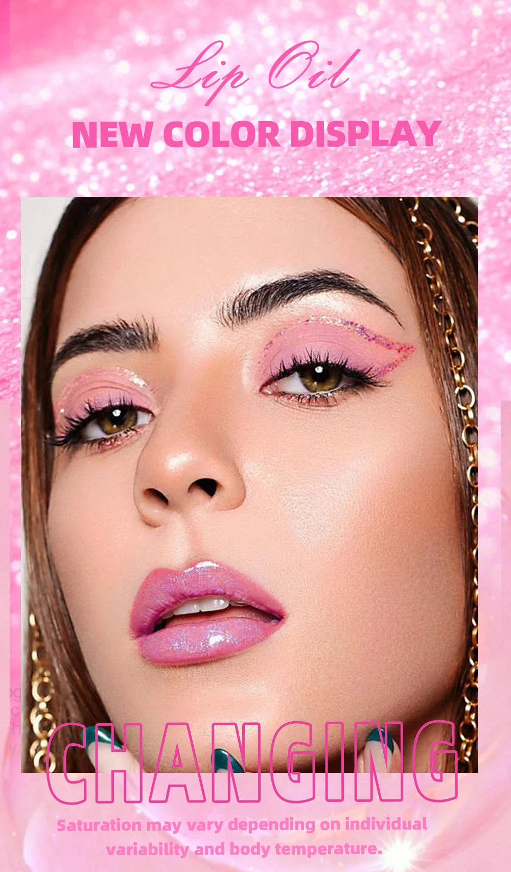 QIBEST - Bálsamo labial mágico con cambio de color cálido, brillo labial transparente, hidratante, brillo labial brillante, cosméticos para labios