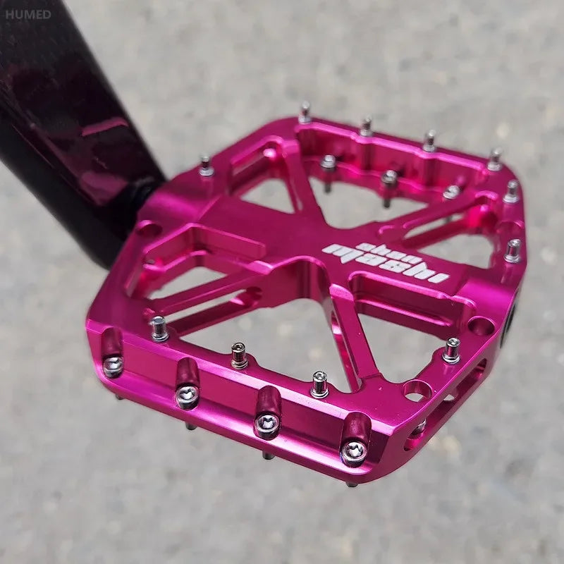 2025 New Bike Pedals MTB Mountain Road Flat Non-slip CNC 3 Sealed Bearings Green Bicycle Pedals Route Cycling Accessories