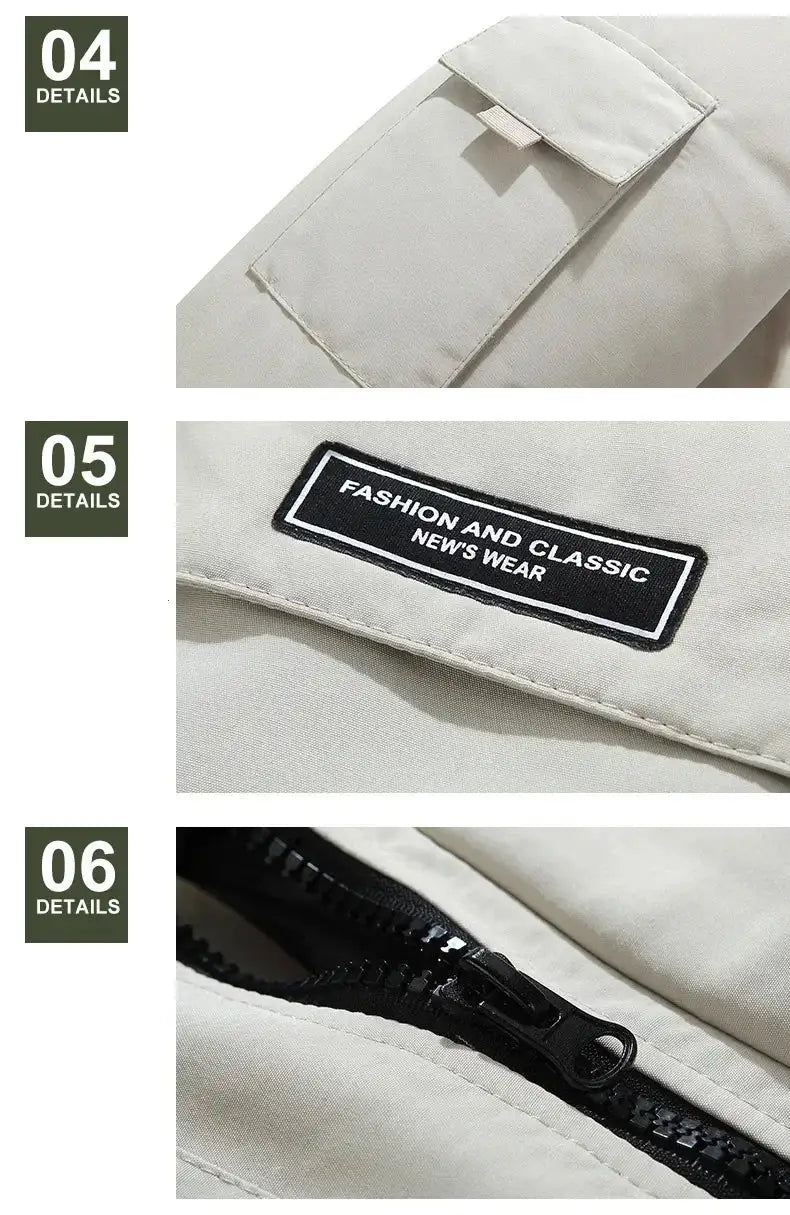 New Men Parkas Coat Windbreaker Big Pockets Wholesale Winter Parkas Men Thicken Coat Fur Hooded Jacket Overcoat Keep Warm Male - Lootquake