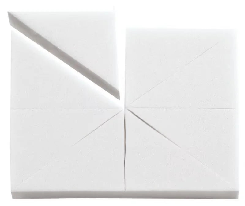 8 esponjas aplicadoras triangulares para base de maquillaje, color blanco, sin látex, accesorios de belleza