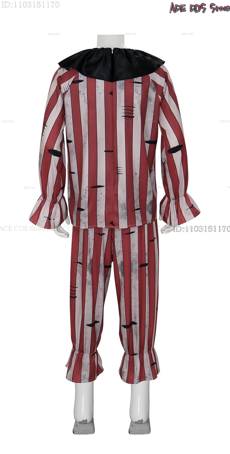 Halloween Horror Scary Clown Nightmere Party Creepy Killer Clown Cosplay Costume Red Wig Party Carnival Women Masquerade Outfit