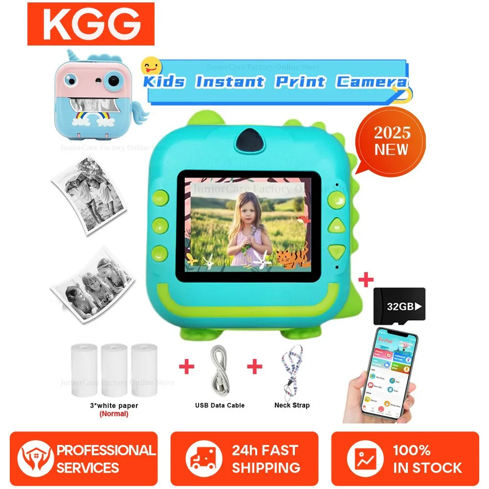 Cámara de impresión instantánea para niños, cámara fotográfica digital para niños y niñas con impresión térmica, juguetes educativos para niños, regalos, mini impresora térmica