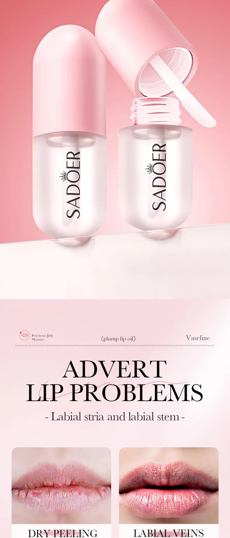 Huile essentielle repulpante pour les lèvres Soin des lèvres instantané et sexy Nourrissant Antirides Hydratant Brillant à lèvres repulpant ultime Sérum Cosmétiques