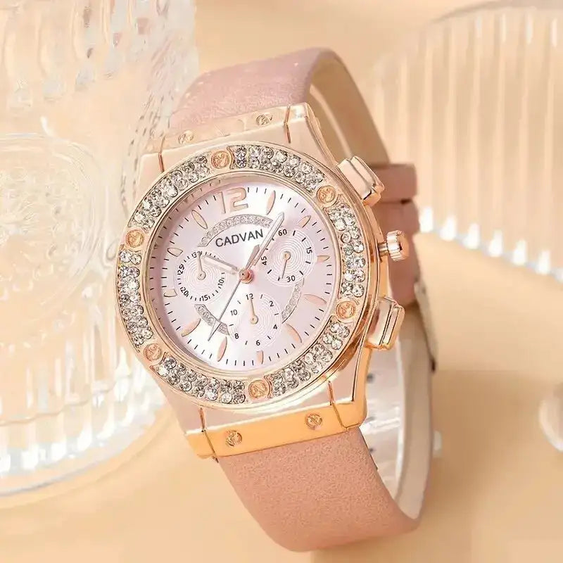 Watches Set Luxury Rhinestone Women Fashion Elegant Wristwatch Quartz Watch For Girl Ladies Clock Relogio Feminino - Lootquake