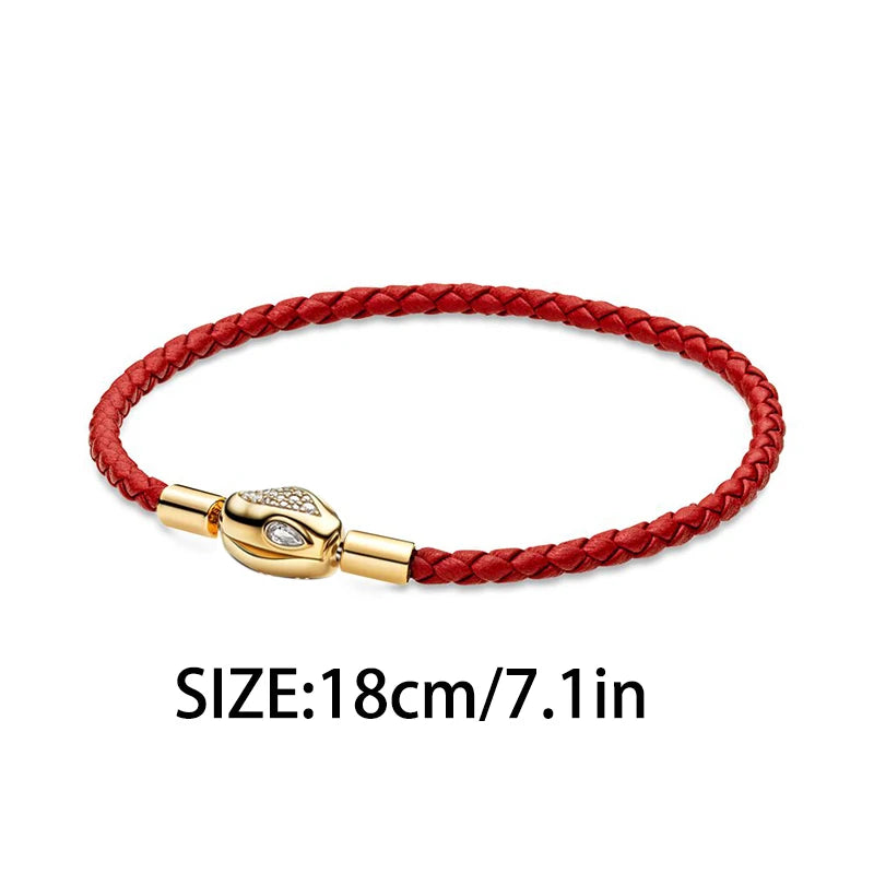 Pendentif Saint-Valentin en argent 925, motif serpent, adapté aux bracelets originaux en argent sterling 925 pour femmes, bijoux à faire soi-même, cadeau