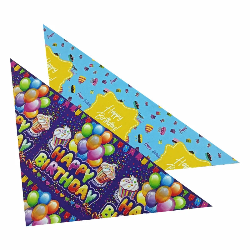 Bandana d'anniversaire pour chien, garçon et fille, fournitures de fête d'anniversaire pour animaux de compagnie, bavoirs triangulaires, écharpe, accessoires pour chien de grande taille