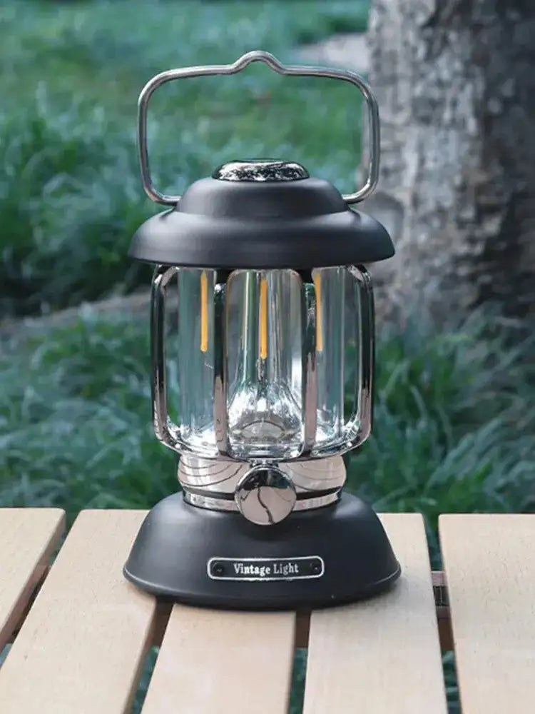 Outdoor Camping Lantern Portable USB Rechargeable Lamp Retro LED Light For Emergency Fishing Hiking Tent Nightlight Waterproof - Lootquake