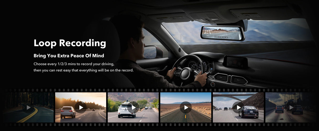 WOLFBOX G930 10 Inch Wifi Dash Camera 4K Car DVR FOV 140 Mirror Camera Dash Cam Car 24H Parking View Touch Screen Video Recorder