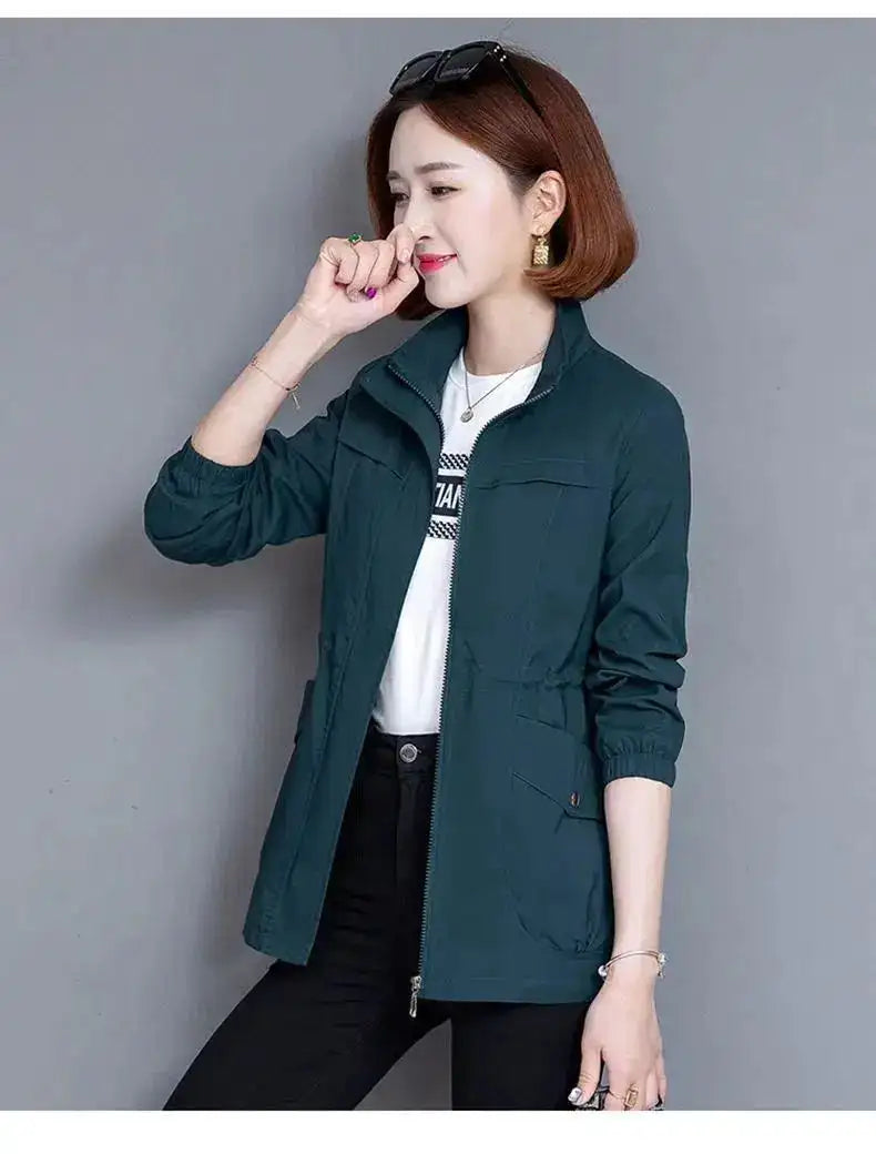 2023 New Spring Women's Jackets Causal Windbreaker Famale Thin Basic Coat Lightweight Jacket Outwear Women Clothing - Lootquake