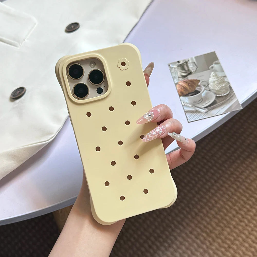 Fashion Diy Charms Holes Phone Case For iPhone
