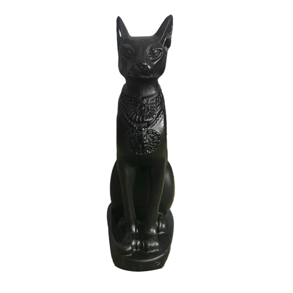Statue de Bastet, dieu chat égyptien, décoration dorée, ornement de table en résine, décoration de bureau, déesse du sable