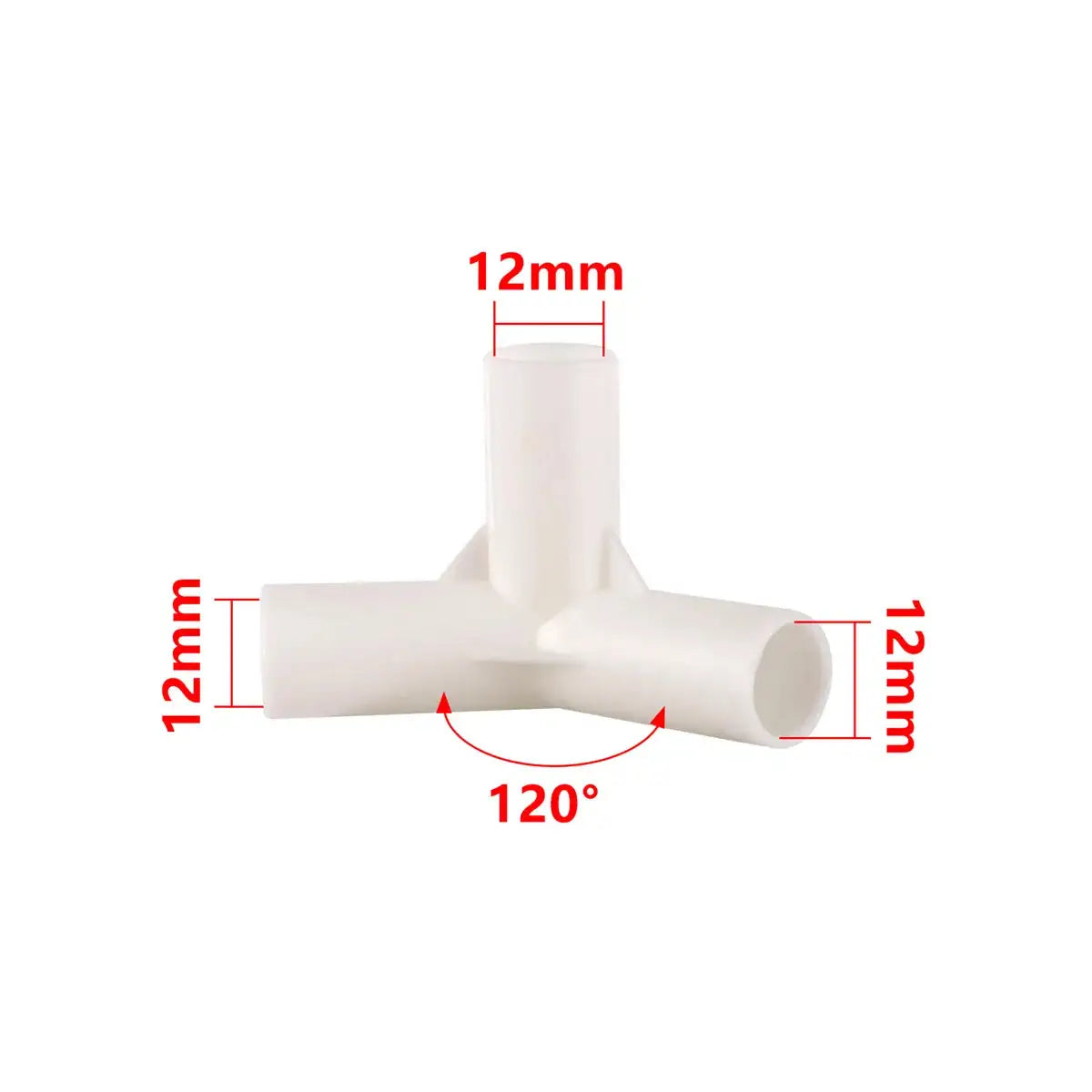 PVC Connector Inne Diameter 12mm Straight Elbow Tee 4-Way Joint 60/90/120/135 Degree Tee Garden Pipe Adapter DIY Tent Fittings - Lootquake