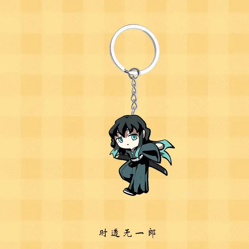 Demon Slayer keychain Tokitoru Muichiro anime peripheral acrylic pendant student cute anime school bag pendant gift wholesale - Lootquake