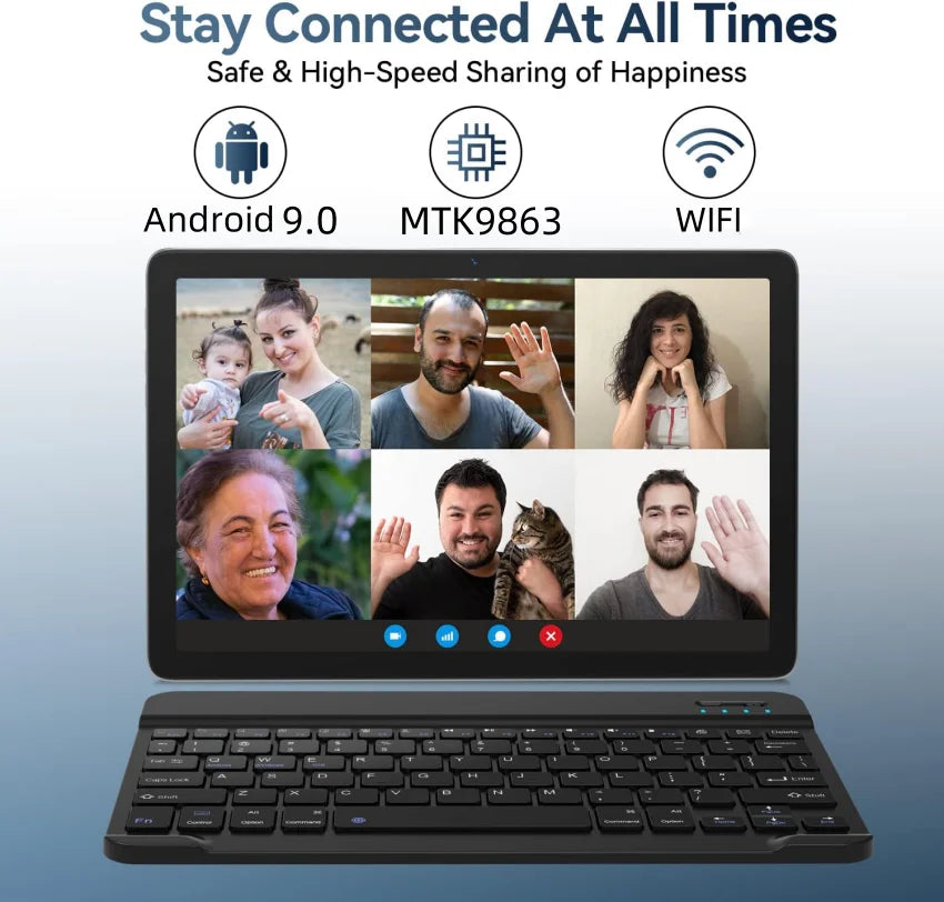 Étui cadeau en silicone K30, 2 Go de RAM, 32 Go de ROM, écran 10,1 pouces, MTK9863, Android 9.0, appel téléphonique, tablette PC, quad-core, caméra frontale, Wi-Fi, cartes SIM