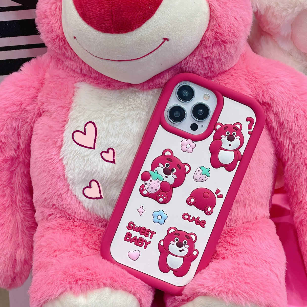 Cartoon Strawberry Melody Kuromi Lotso Phone Case