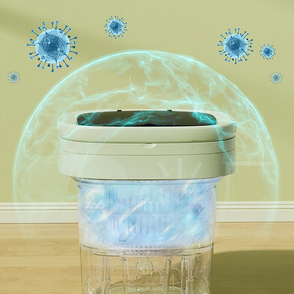 Machine à laver portable grande capacité 11 L 6 L avec panier de vidange pour appartement, camping, voyage, sous-vêtements, 110-260 V, mini lave-linge séchant