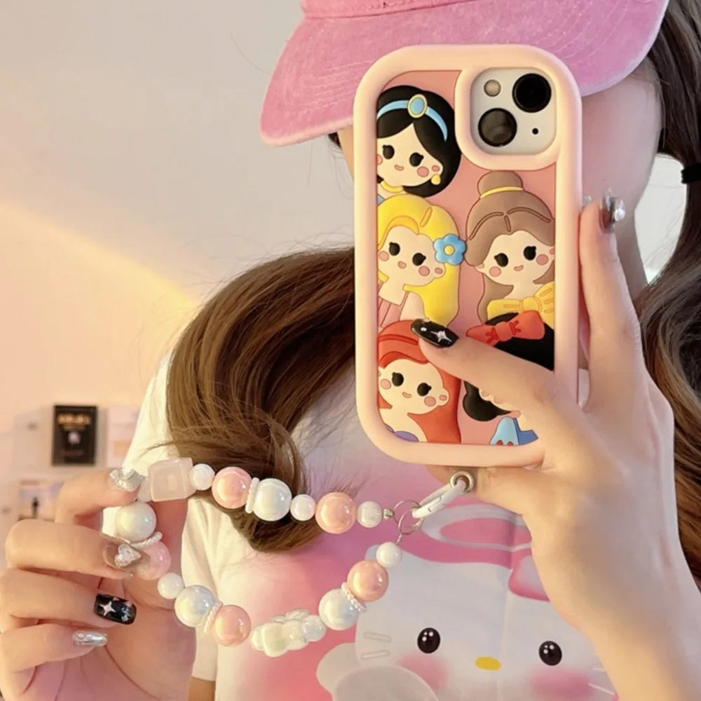 Funda para teléfono estereoscópica 3D de Disney Jasmine y las princesas