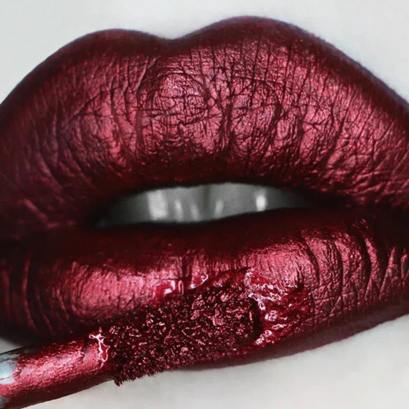 Brillant à lèvres métallique antiadhésif, pailleté, mat, hydratant, imperméable, longue tenue, liquide, maquillage pour les lèvres, cosmétique