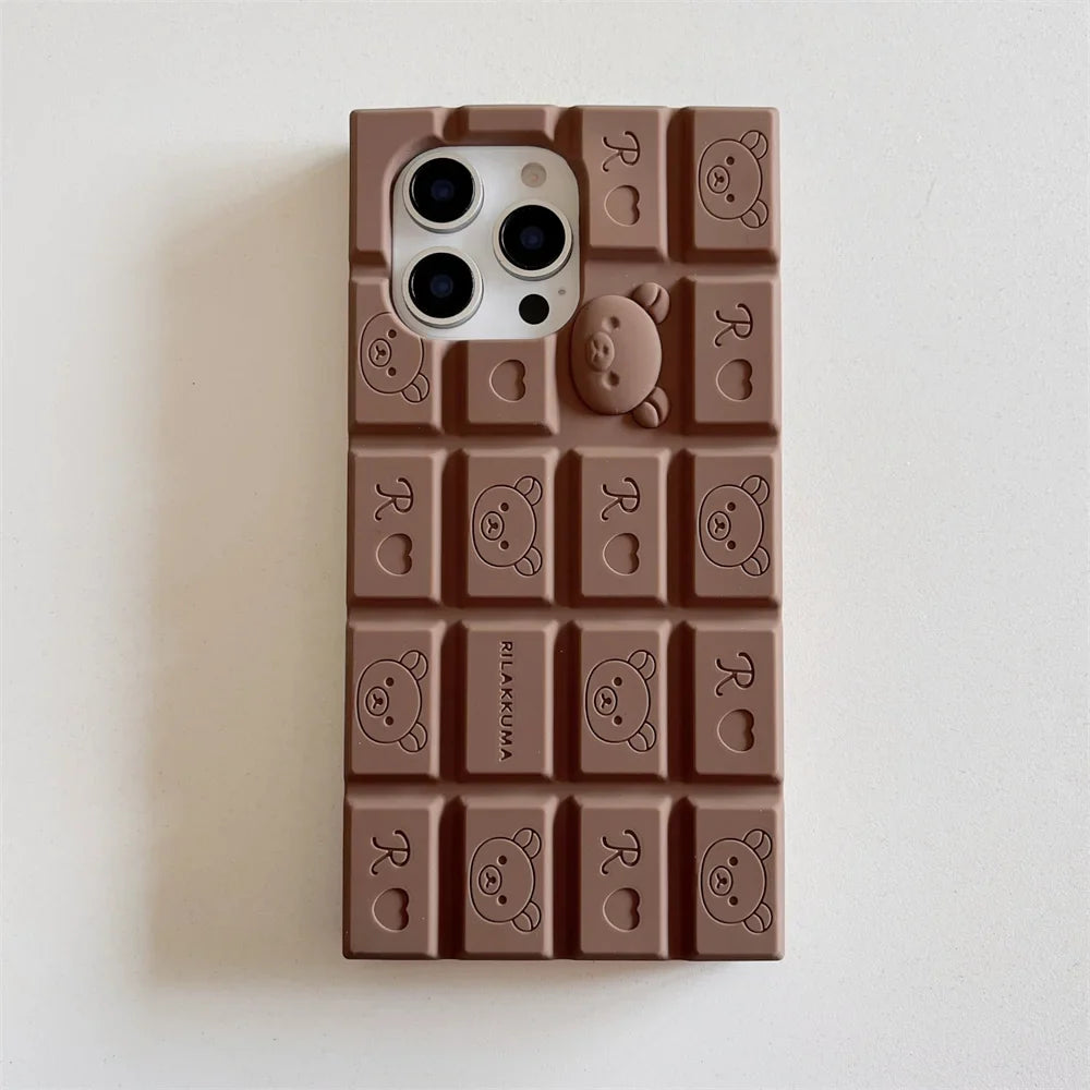 Funda de silicona suave para teléfono con dibujos animados en 3D de Hello Kitty y Rilakkuma