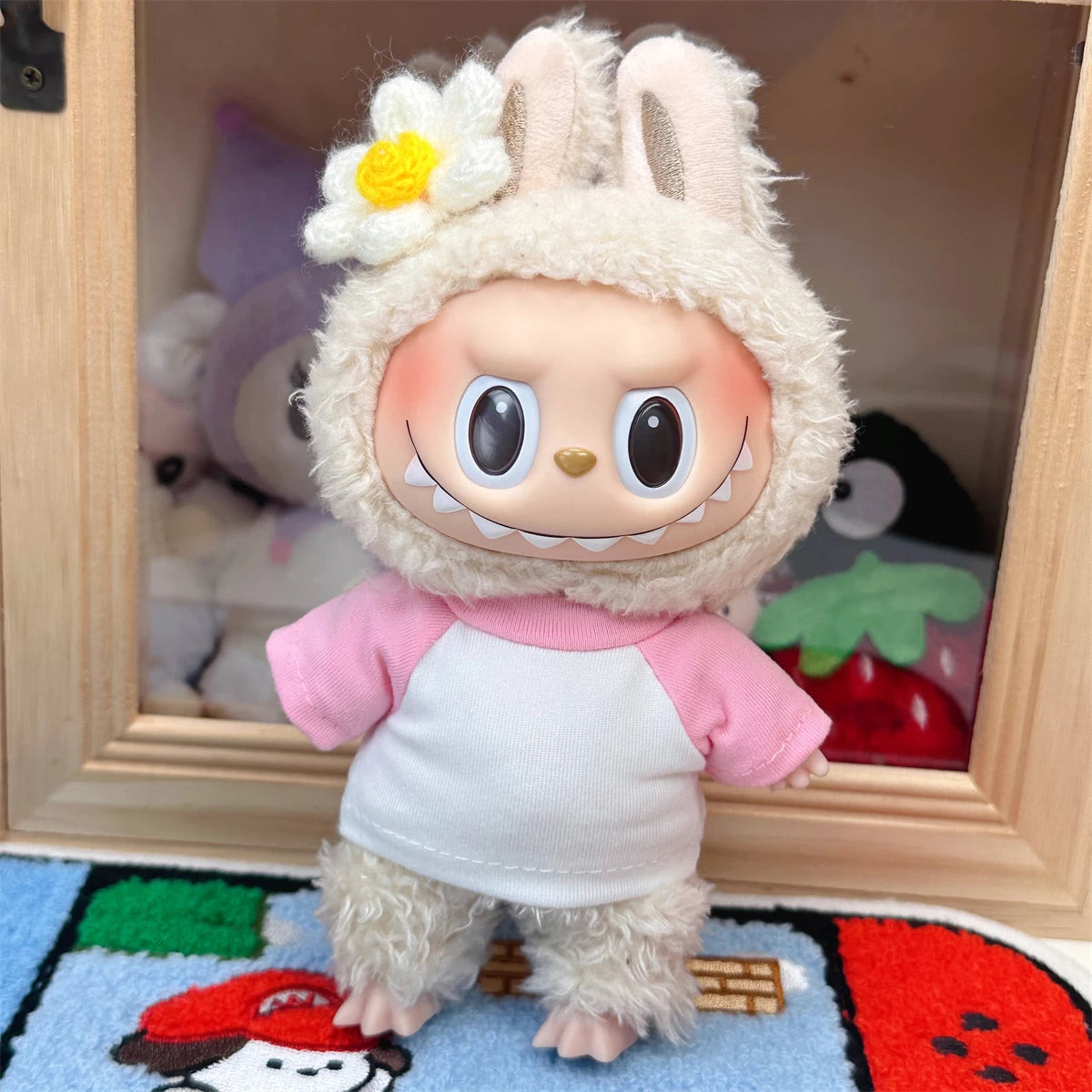Labubu Clothing V1 V2 Labubu Baby Clothes Multi Color Versatile Short Sleeve Top Cute Cartoon Doll Clothes Children'S Gifts Toys