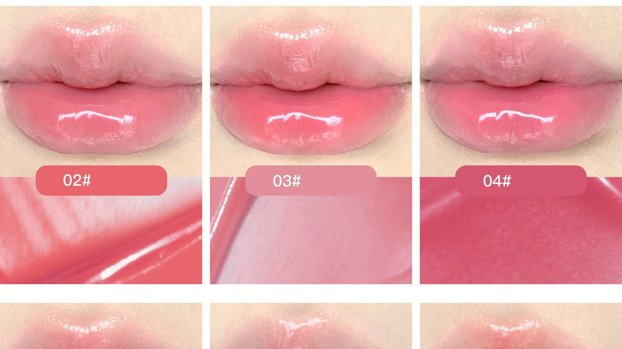 FLORTTE 10-Color Lip Palette Lip Gloss and Lipstick Glossy Moisturizing Pigmented Multifunctional Easy to Apply