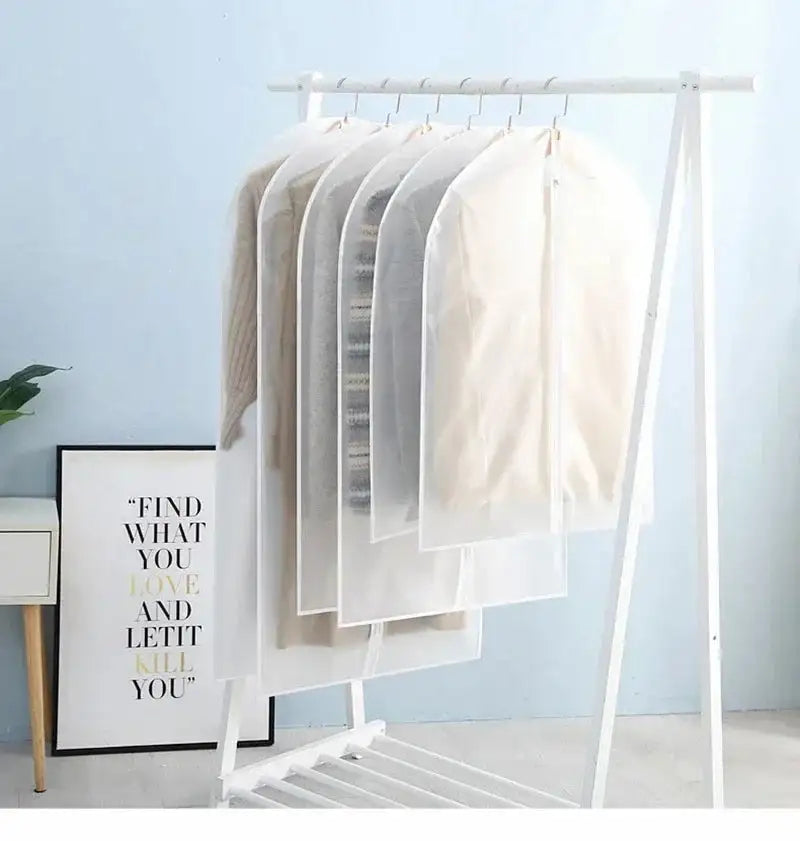 Dustproof Clothes Dust Cover Long Dress Suit Coat Dust Cover Closet Case Garment Storage Bag Clothes Wardrobes Hanging Organizer - Lootquake