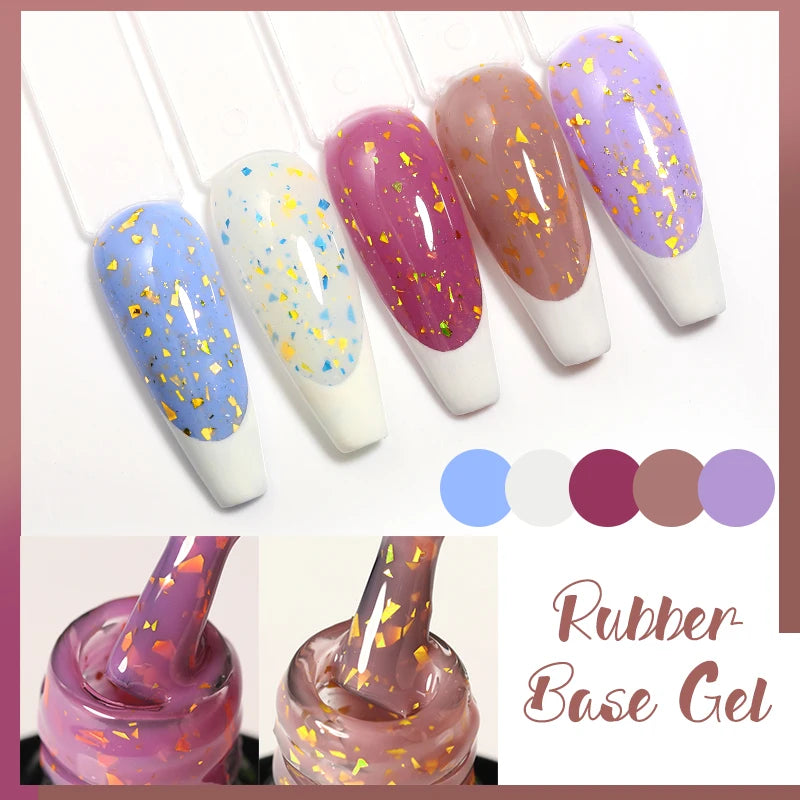 UR SUGAR Esmalte de uñas en gel con base de goma, color azul, dorado, con brillo, capa superior, esmalte de uñas en gel UV LED, para manicura
