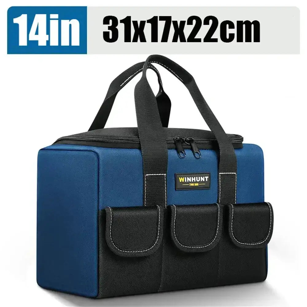 New Square Tool Bag with 30% More Capacity Waterproof Multi Pockets Tool Organizer Tool Pouch for Electrician Tools - Lootquake