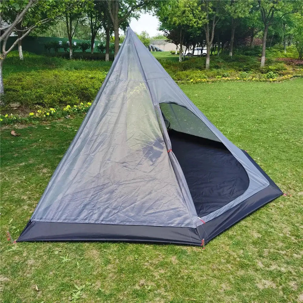 Ultralight Pyramid Tent‘s Inner Tent Outdoor Rodless Summer Mesh Tent Portable Backpacking Hiking Camping Teepee Inside Tent - Lootquake