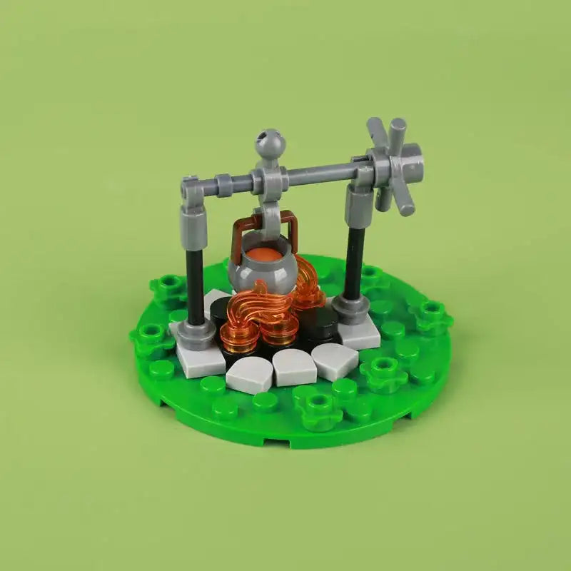 Military Building Blocks Solider Figures Gifts Weapons Tent Bonfire Field Tent Roast Chicken Siege Vehicle Camp Facilities Toys - Lootquake