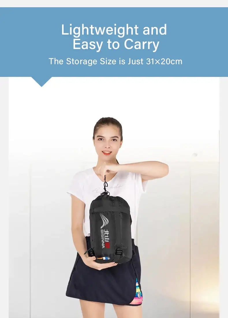 BISINNA Camping Sleeping Bag Ultralight Waterproof Winter Warm Envelope Backpacking Sleeping Bags for Outdoor Traveling Hiking - Lootquake