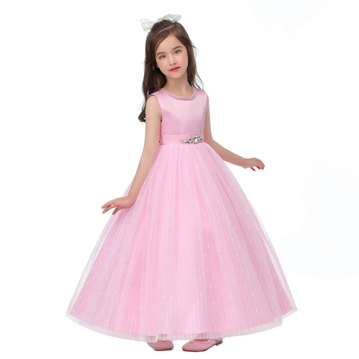 New Princess dress Large children's long dress Girl piano performance dress Festival party dress - Lootquake