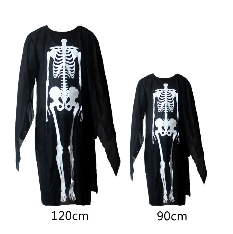 scary halloween costumes adults fantasia cosplay masque LED scream ghost horror mask children black skeleton costume suit