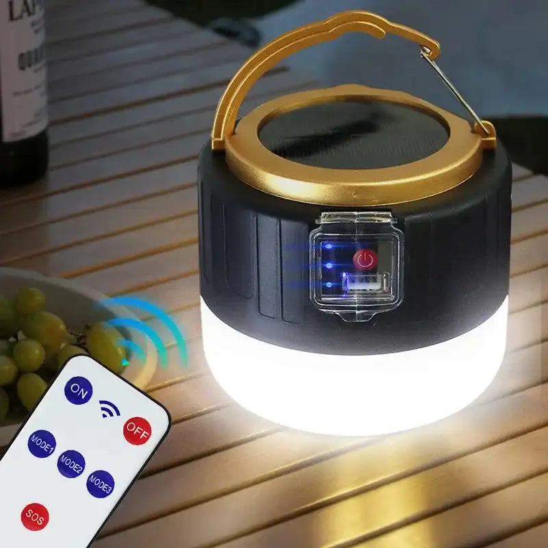 Powerful Solar LED Camping Lamp Waterproof Portable Lanterns Emergency Lights For BBQ Hiking USB Rechargeable Tent Lanterns - Lootquake