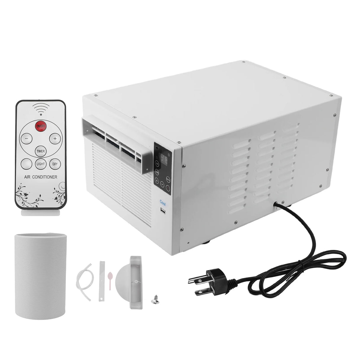 Climatiseur portable à économie d'énergie 1900 BTU 280 W avec télécommande pour la maison, le dortoir, le bureau, le camping, les animaux de compagnie