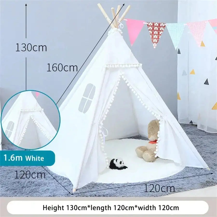 Tent for Kids Indoor Household Children Play House Wigwams Portable Folding Tipi Teepee Girl and Boy Castle Play Room Tents - Lootquake
