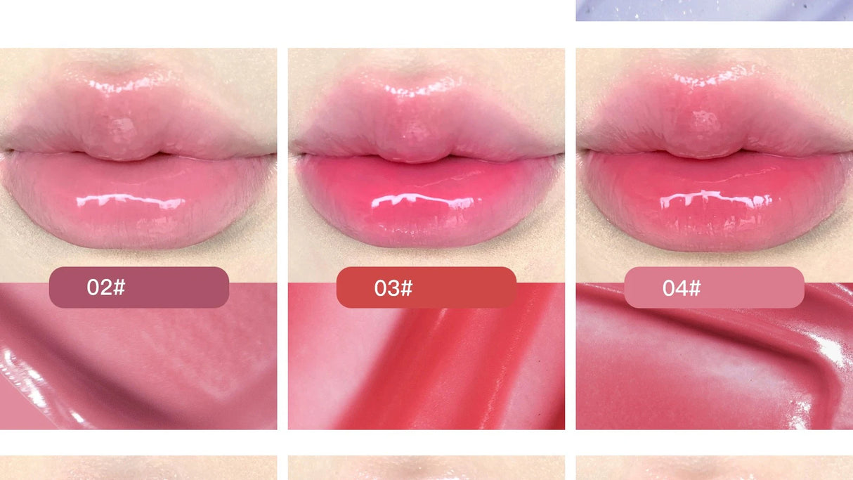 FLORTTE 10-Color Lip Palette Lip Gloss and Lipstick Glossy Moisturizing Pigmented Multifunctional Easy to Apply