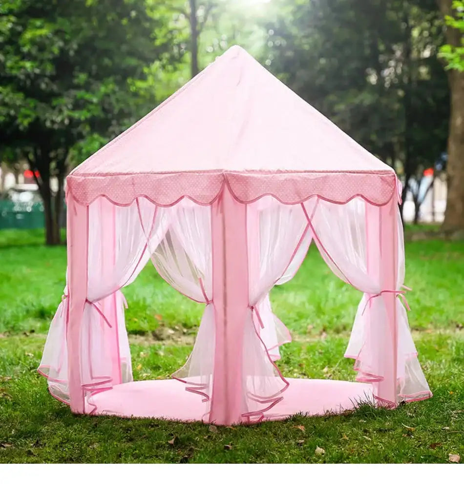 Portable Kids Toy Tipi Tent Princess Pink Girl Castle Play House Children Small House Folding Playtent Party Castle Child Room - Lootquake